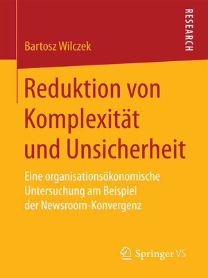 cover image of Reduktion von Komplexität und Unsicherheit
